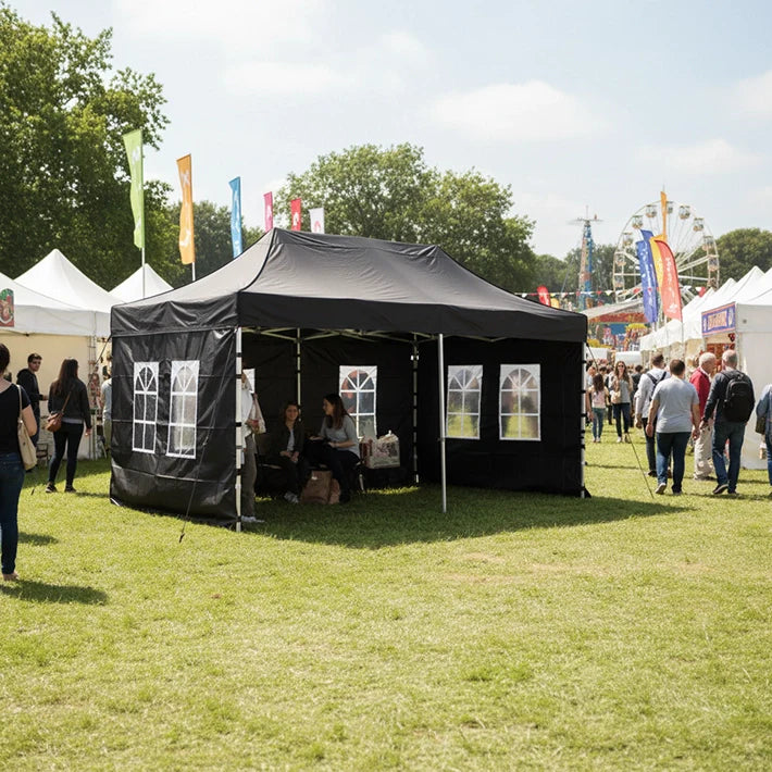 Alt Cómo montar y usar correctamente una carpa plegable para eventos