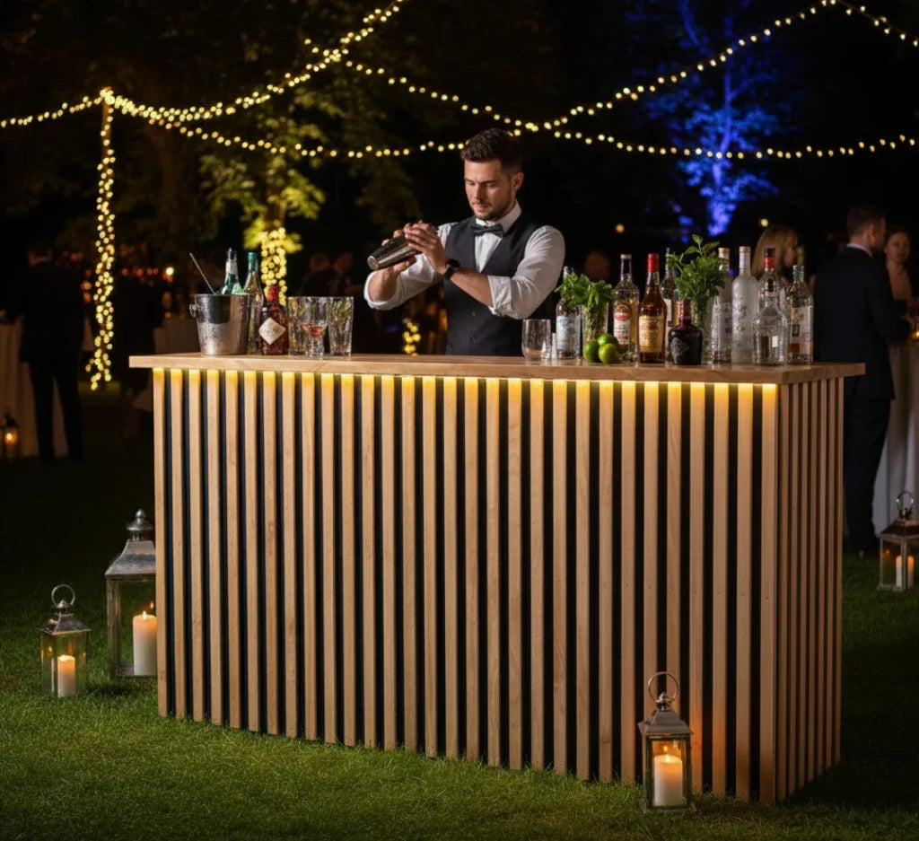 Alt Barras de Madera Plegables para Eventos, fabricadas en madera de calidad con diseños originales