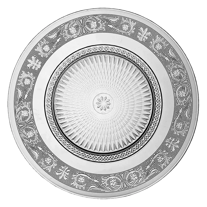 Alt Bajoplato Cristal Labrado Para Eventos EME Mobiliario
