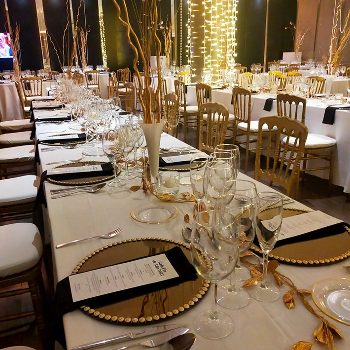 Alt Bajoplato Espejo Oro Para Eventos y Hostelería EME Mobiliario