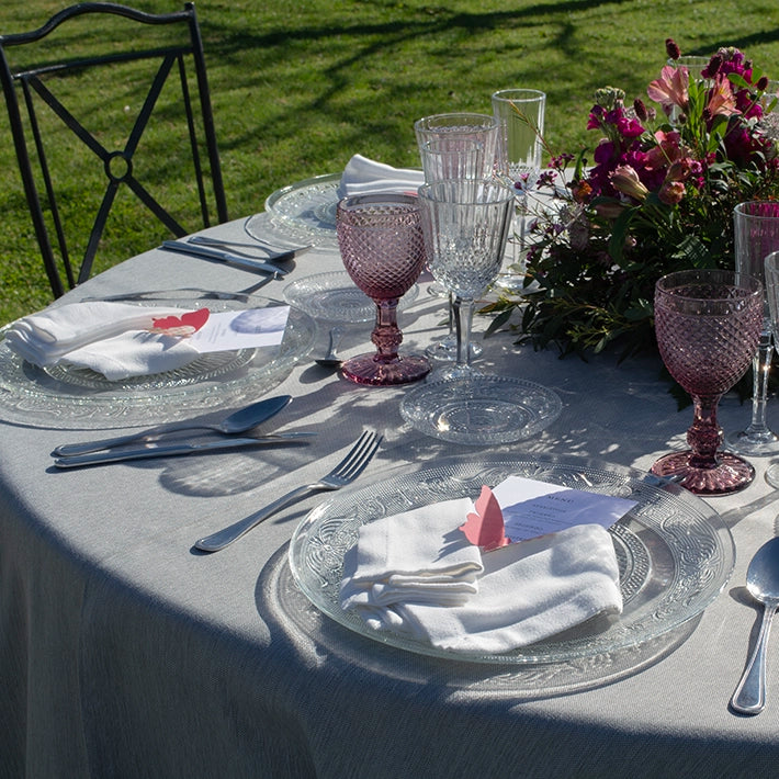 Alt Bajoplatos transparentes de cristal, con diseño labrado, ideal para uso intensivo en eventos y hostelería