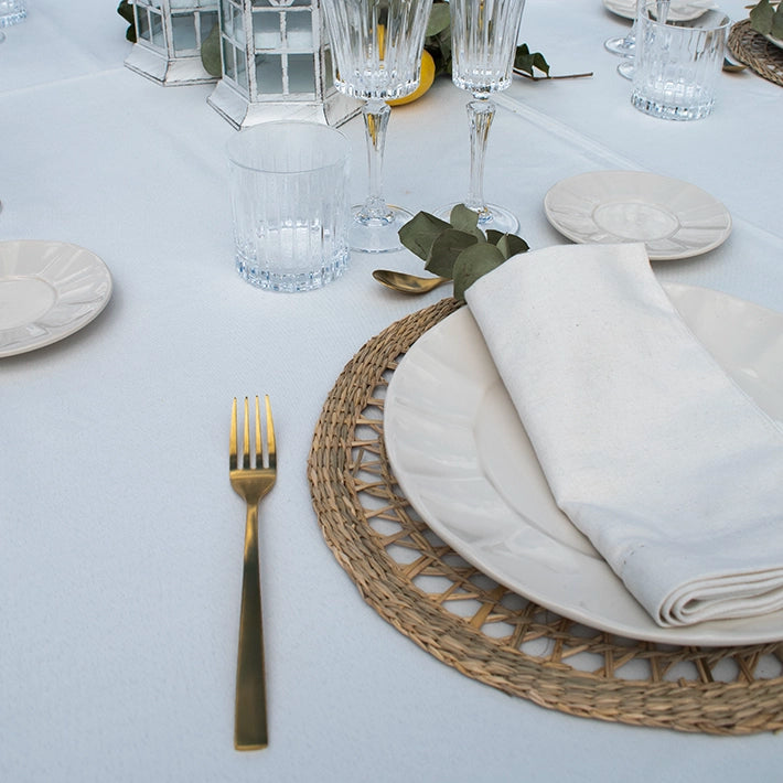 Alt Bajoplato fabricado de mimbre Con diseño trenzado Ideal Para Eventos y Hostelería EME Mobiliario