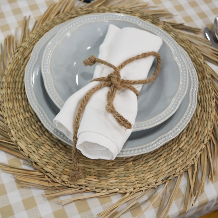 Alt Bajoplato Con Flecos Para Eventos EME Mobiliario