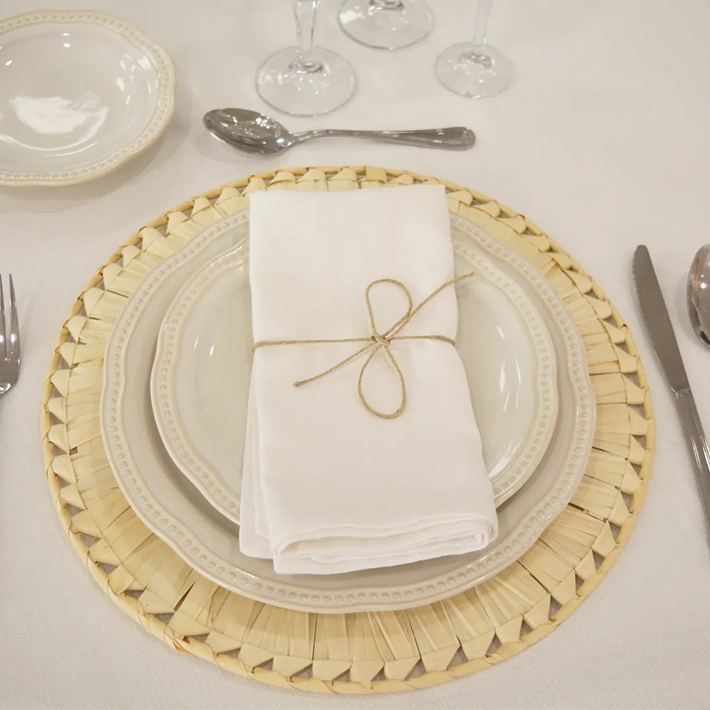 Alt Bajoplato Palma Natural Para Eventos EME Mobiliario