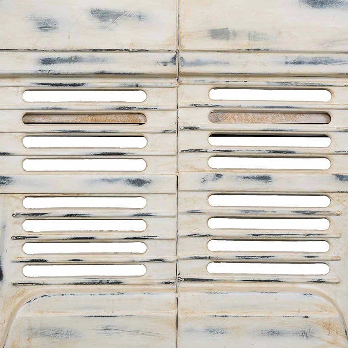 Alt Barra Decorativa Furgoneta De Color Blanco fabricada Madera y Metal, ideal para para eventos, hostelería y uso particular EME Mobiliario