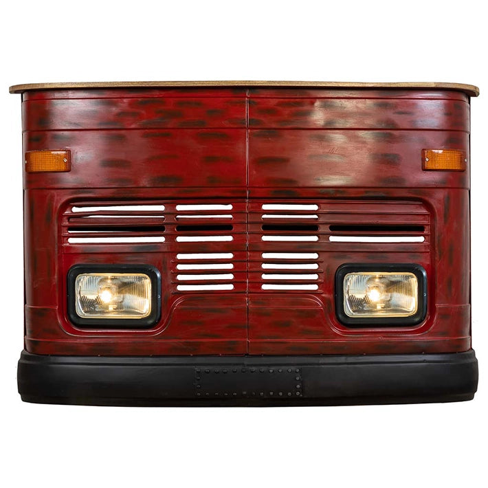 Alt Barra Decorativa Furgoneta Madera y Metal original y divertida para eventos, hostelería y uso particular