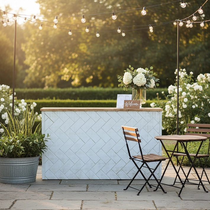 Alt Barras de Bar fabricadas en madera para eventos y hostelería EME Mobiliario