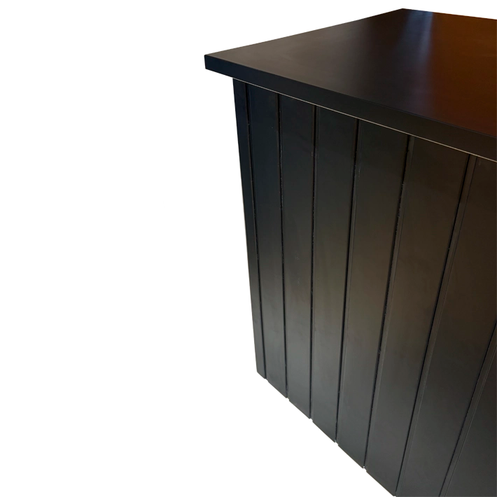 Alt Barra de Madera Plegable Listones Negros de grandes dimensiones para eventos y hostelería EME Mobiliario