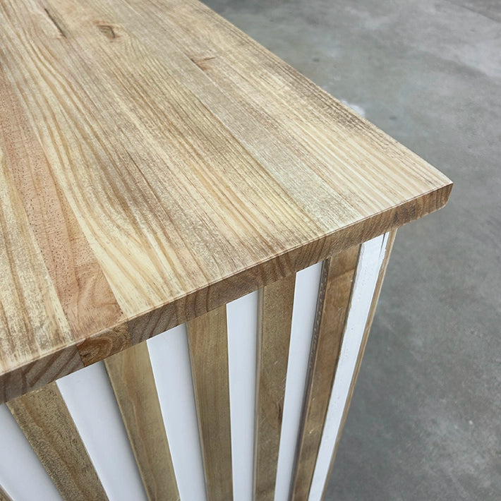 Barra De Madera Plegable Tebas Blanco