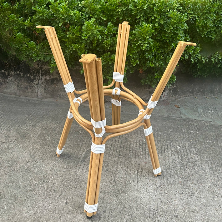 Alt Base de Mesa Paris fabricada en aluminio imitación ratán para establecimientos de hostelería 