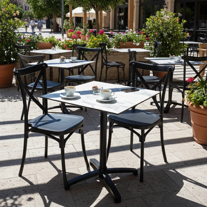 Alt Base de Mesa London Color Negra, diseñado especialmente para usos en el sector de la hostelería EME Mobiliario