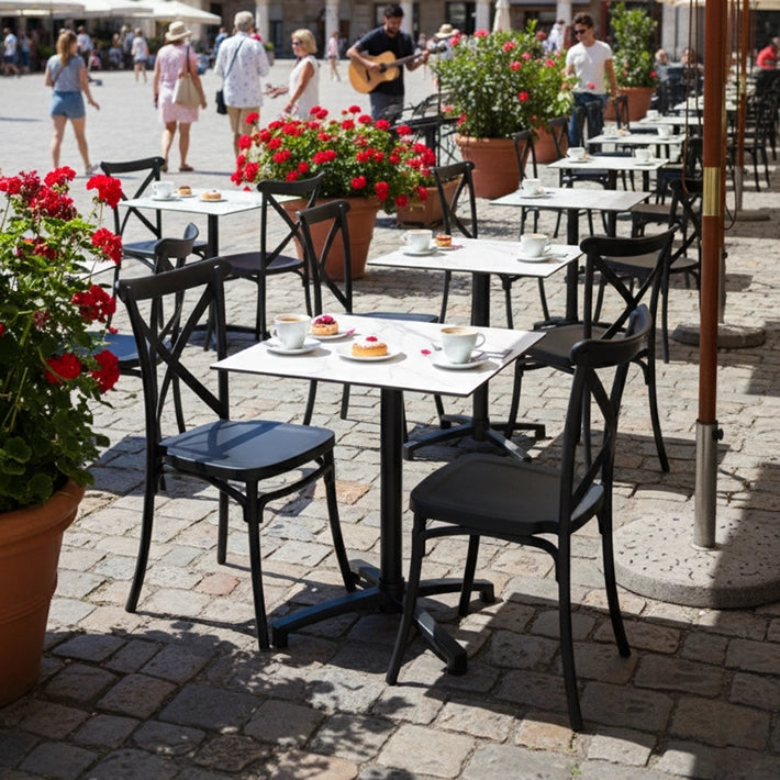 Alt Base de Mesa London Color Negra, diseñado especialmente para usos en el sector de la hostelería EME Mobiliario