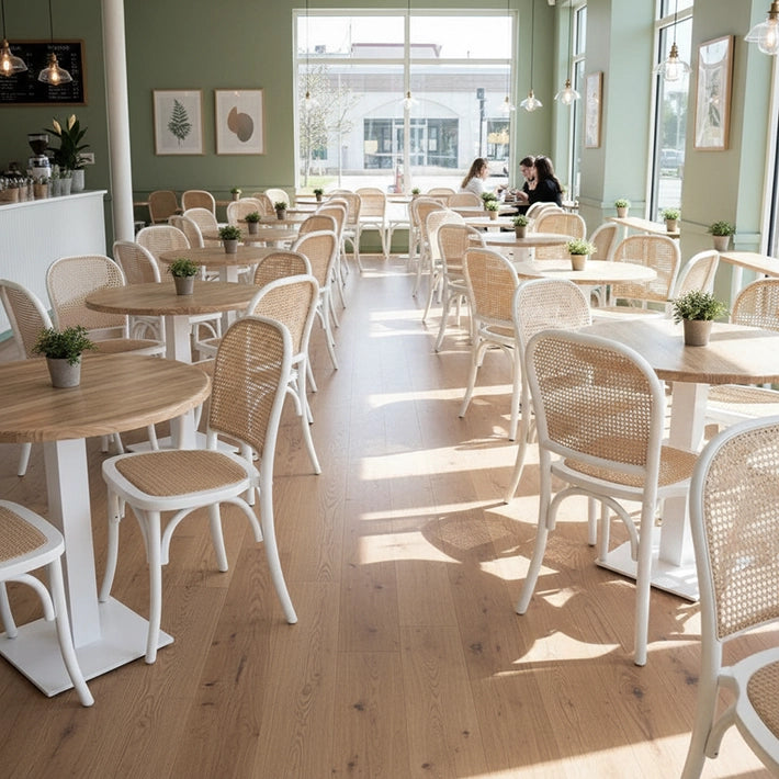 Alt Bases de Mesa Cuadradas Blanca fabricadas en acero de calidad. Perfectas para usos intensivos en restauración EME Mobiliario