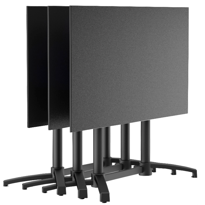 Alt Base de Mesa London Doble Negra fabricada en aluminio abatible para hostelería