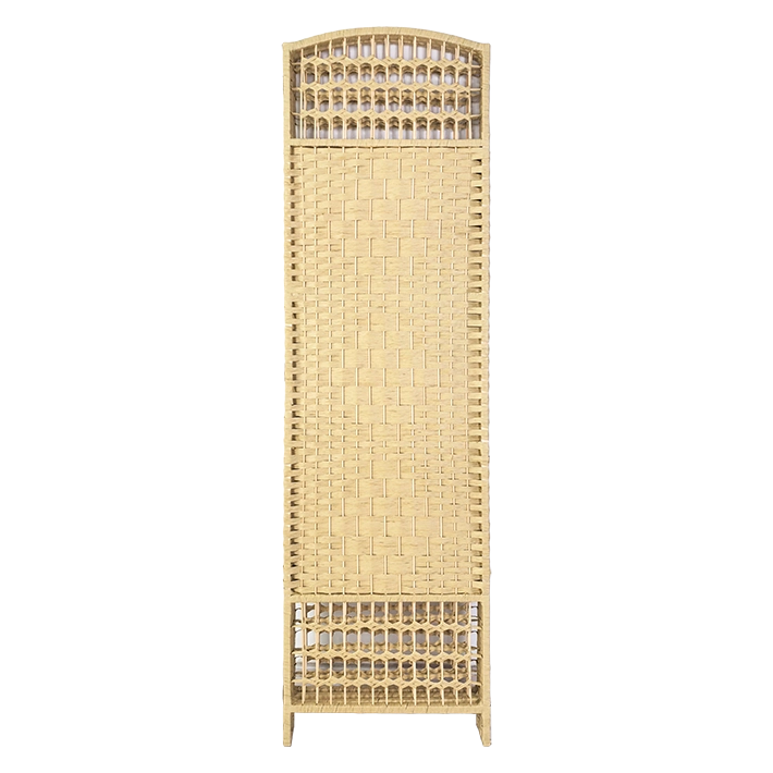 Alt Biombo Crema diseñado para separar ambientes fabricado de ratán EME Mobiliario