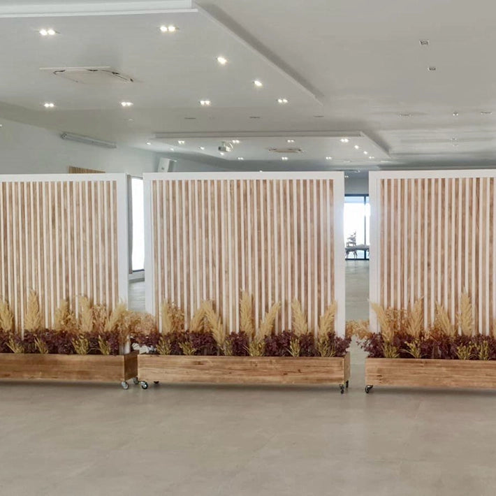 Alt Biombo de Madera de color blanco EME Mobiliario