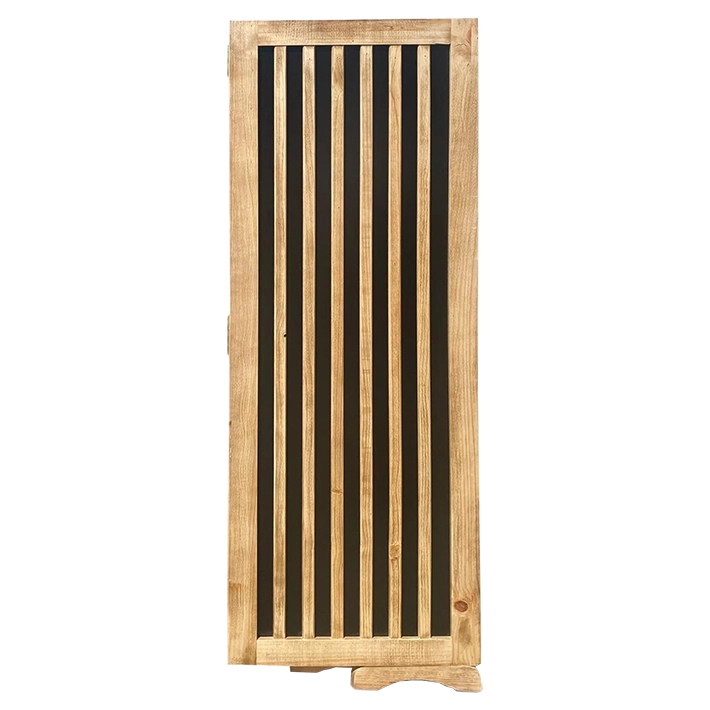Alt Biombo separador de ambientes fabricado en madera de pino en color natural y negro