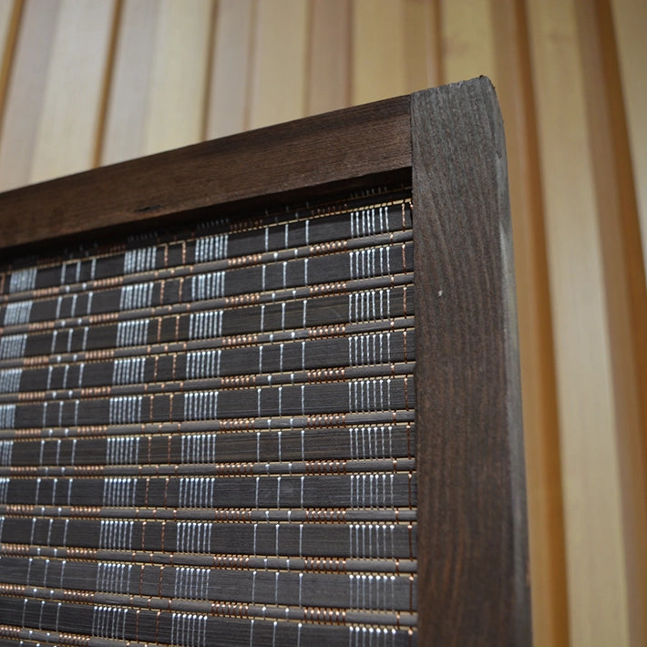 Alt Biombo Nogal de 4 paneles. Separador de ambientes de madera EME Mobiliario