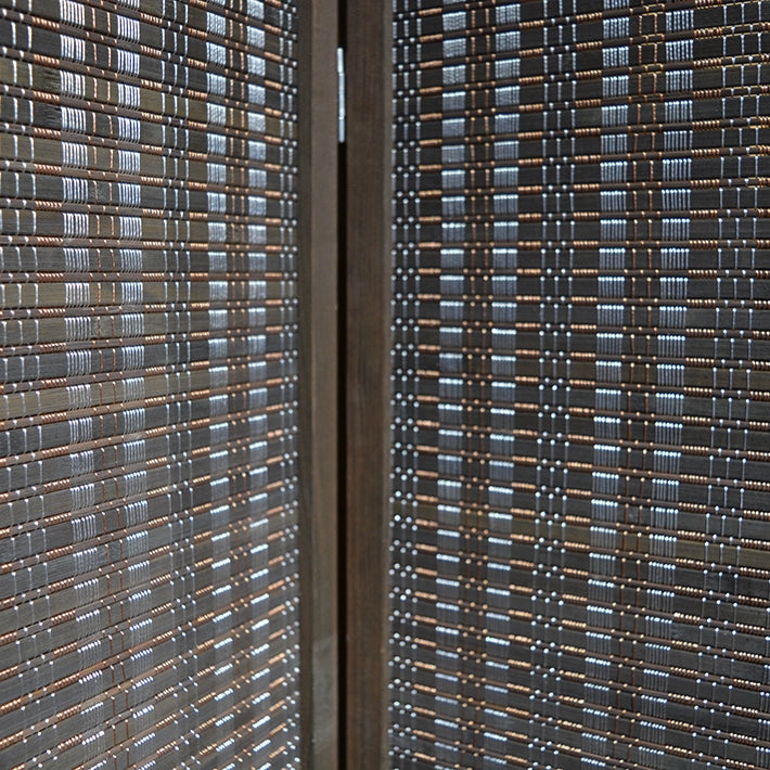 Alt Biombo Nogal de 4 paneles. Separador de ambientes de madera EME Mobiliario