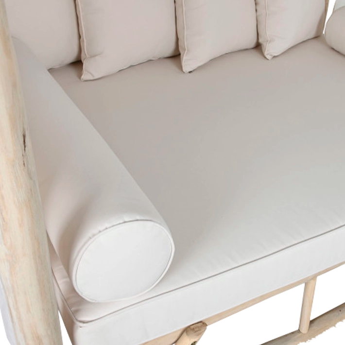 Alt Cama Chillout Teca y Poliéster cama balinesa apta para usar en tu jardín EME Mobiliario