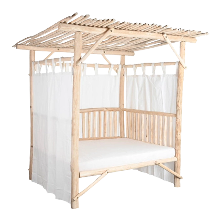 Alt Cama Chillout Teca fabricada de madera ideal para disfrutar en la zona exterior EME Mobiliario 