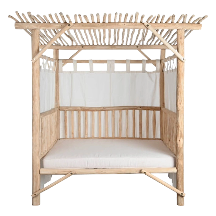 Alt Cama Chillout Teca fabricada de madera ideal para disfrutar en la zona exterior EME Mobiliario 