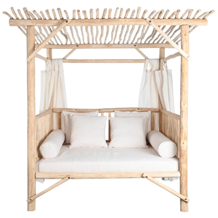 Alt Cama Chillout Teca fabricada de madera ideal para disfrutar en la zona exterior EME Mobiliario 