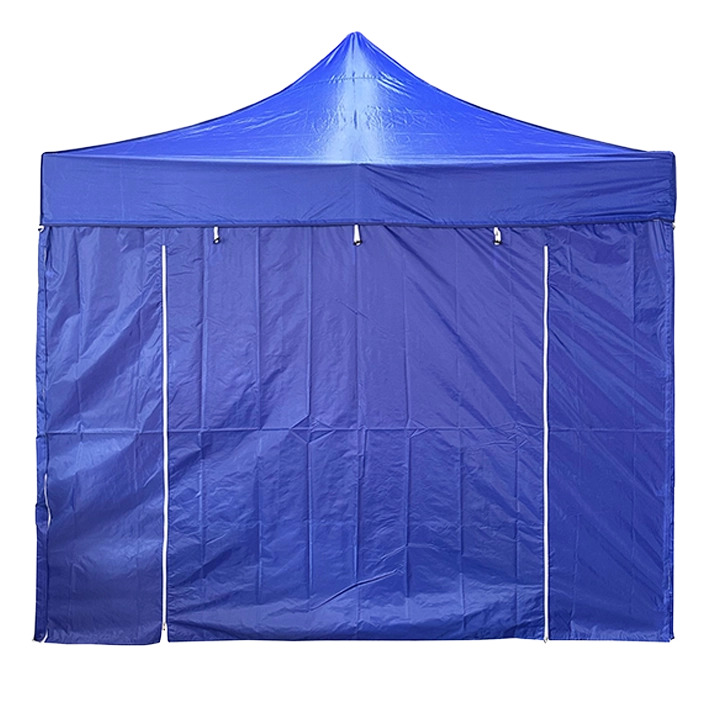 Alt carpa completa con paredes de color azul con estructura de acero y sistema plegable EME Mobiliario