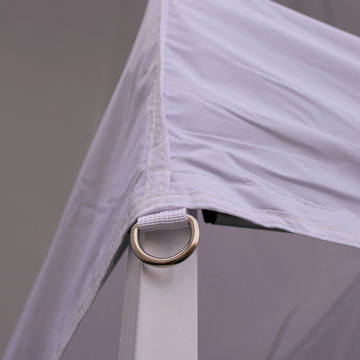 Alt Carpas Plegables con estructura de acero y lona 100% poliéster de color blanco EME Mobiliario