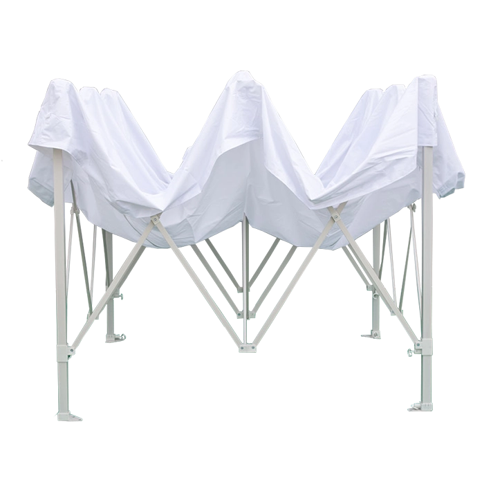 Alt Carpas Plegables 3x3 con estructura blanca fabricada en acero con lona de color blanca fabricada en poliéster EME Mobiliario