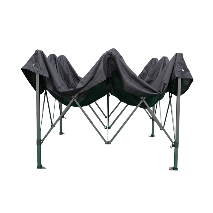 Alt Carpas Plegables 4x4 con estructura negra fabricada en acero con lona de color negra fabricada en poliéster EME Mobiliario