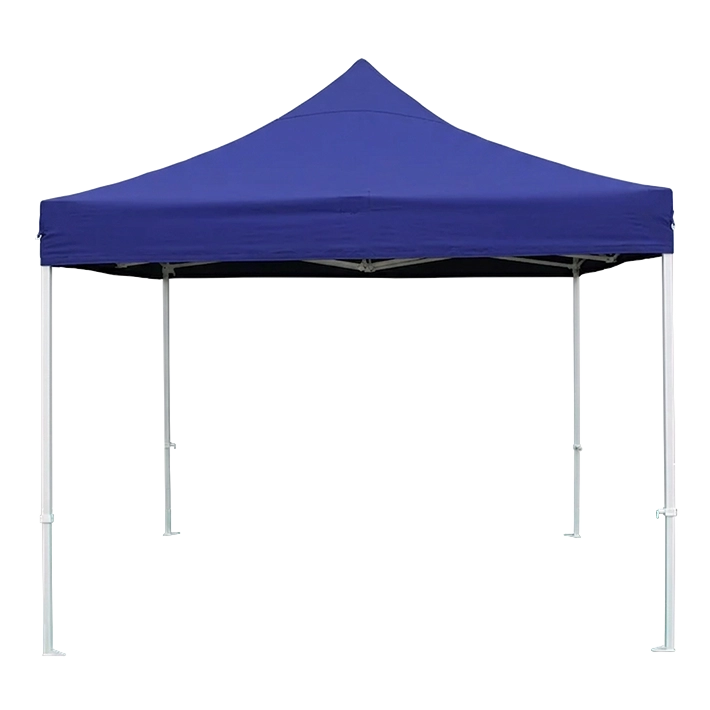 Carpa Pro fabricada en acero con lona en color azul completa con paredes y ventana victoriana perfecta para usar en eventos de exterior