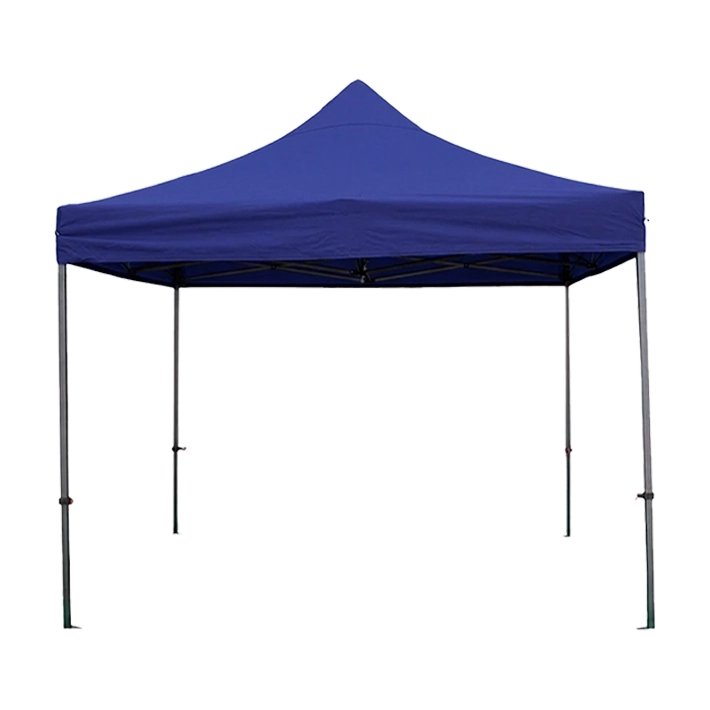 Carpa Pro fabricada en acero con lona en color azul completa con paredes y ventana victoriana perfecta para usar en eventos de exterior
