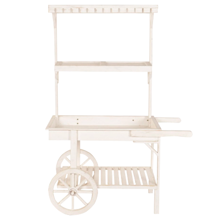 Alt Carro Expositor Abeto Blanco para eventos y hostelería