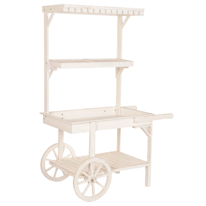 Alt Carro Expositor Abeto Blanco para eventos y hostelería