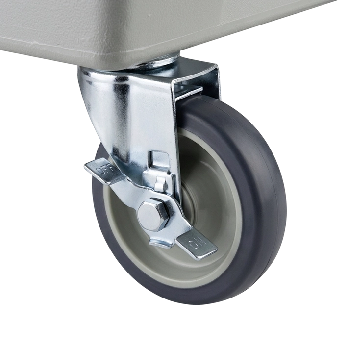 Rueda del carro portaplatos perfecto para el transporte de platos de forma cómoda y eficaz en hoteles, restaurantes y catering