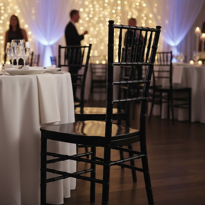 Alt Sillas Chiavari Negras Con Estructura Monoblock Para Eventos EME Mobiliario