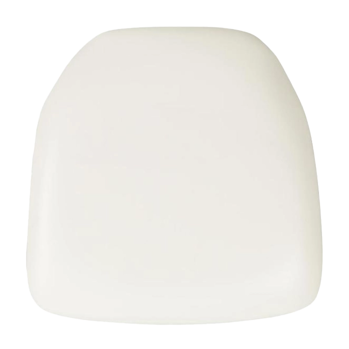 Alt Cojin Polipiel Blanco, diseñado para usar con nuestras sillas Chiavari EME Mobiliario