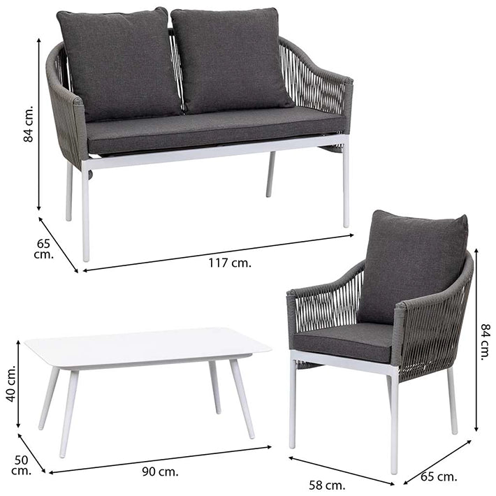 Conjunto Jardín Sillones Gris