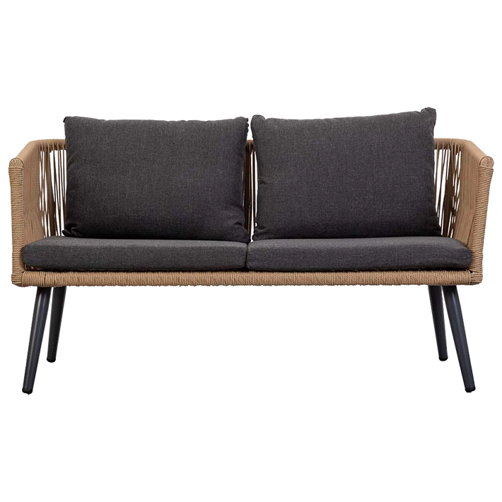 Conjunto Jardín Ratán Marrón Y Negro