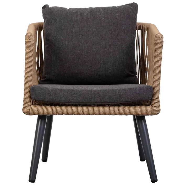 Conjunto Jardín Ratán Marrón Y Negro