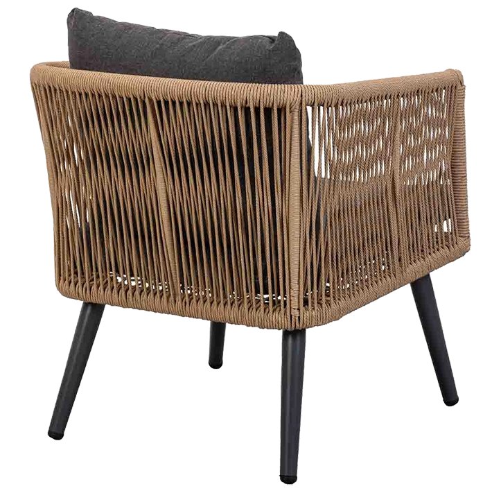 Conjunto Jardín Ratán Marrón Y Negro