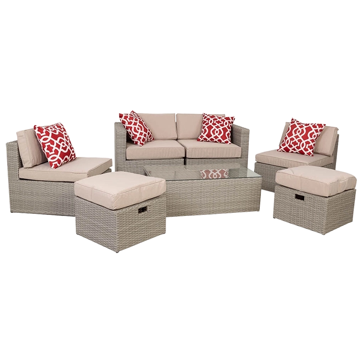 Alt Conjunto Jardín Ratán Sintético Gris ideal para sacarle el máximo partido en tu jardín