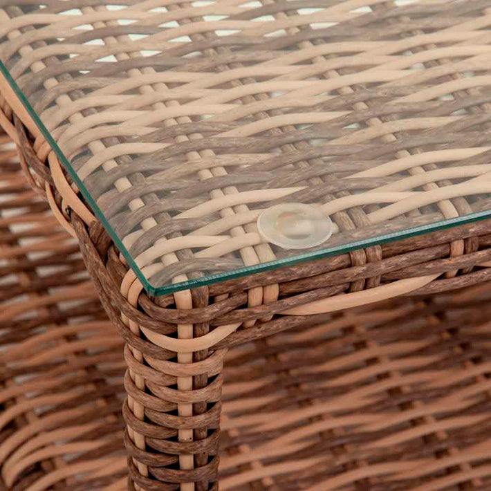 Alt Conjunto Jardín Ratán Sintético Trenzado Natural perfecto para usar en el exterior de tu vivienda 