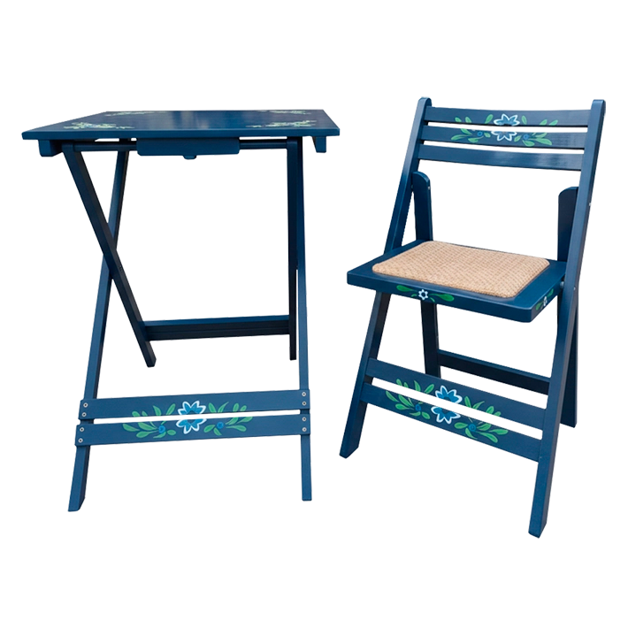 Alt Conjunto Sevillano Azul plegable ideal para eventos y ferias