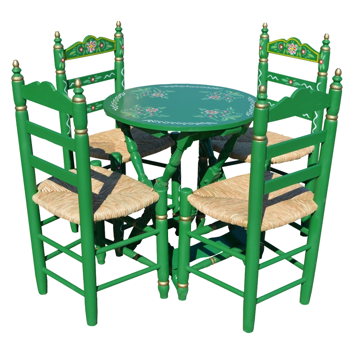 Alt Conjuntos Sevillanos con detalles de color verde para ferias y eventos EME Mobiliario