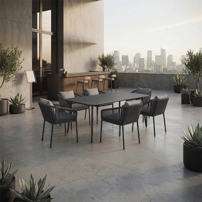 Conjunto Sillones + Mesa Merano Antracita