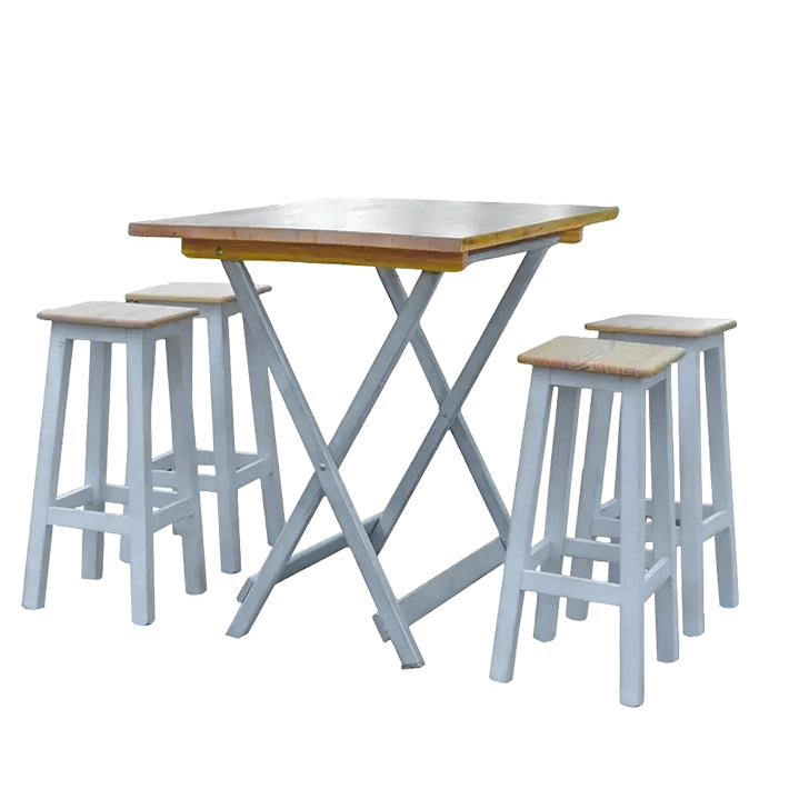 Alt Conjunto de Mesa + Taburete fabricado de madera EME Mobiliario