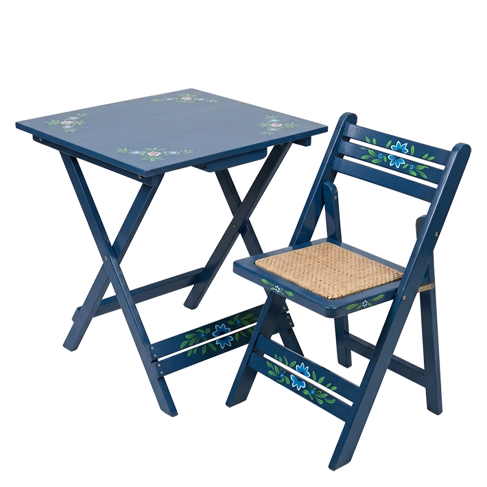 Alt Conjunto Sevillano en color Azul con estructura plegable Para Eventos, Casetas de Feria, etc... EME Mobiliario