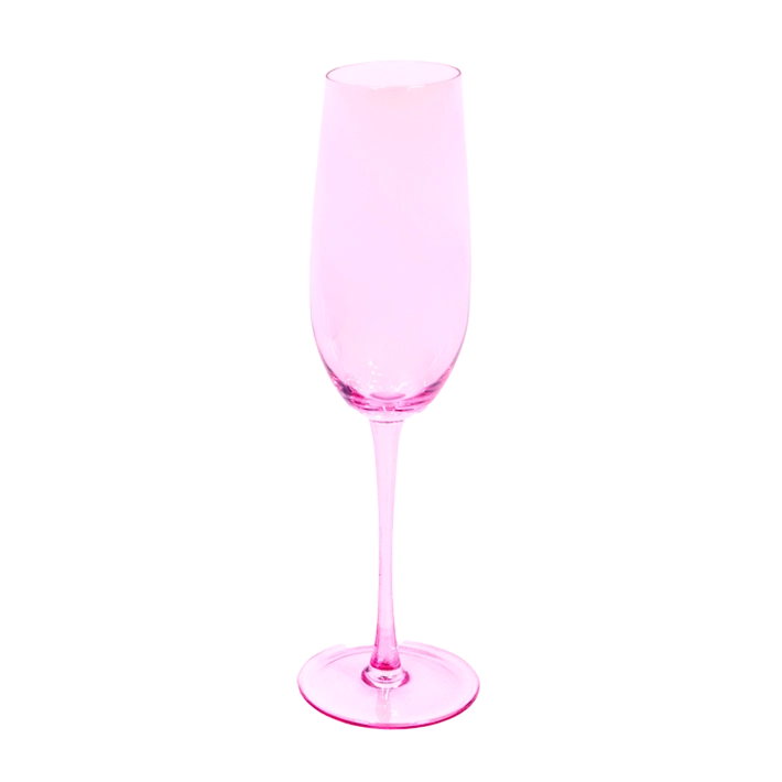 Alt Juego de cristalería en color rosa, compuesta por vaso, copa de vino y copa de champagne para eventos y hostelería.
